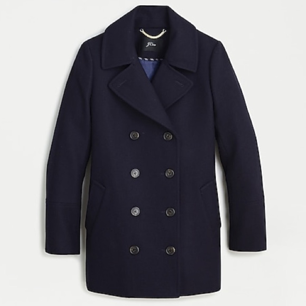 J. Crew Peacoat Double-Serge Wool AE298
